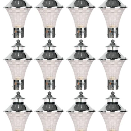 BENE Geruit  Outdoor Lamp (Steel, 18 Cms, Pack of 12 Pcs)