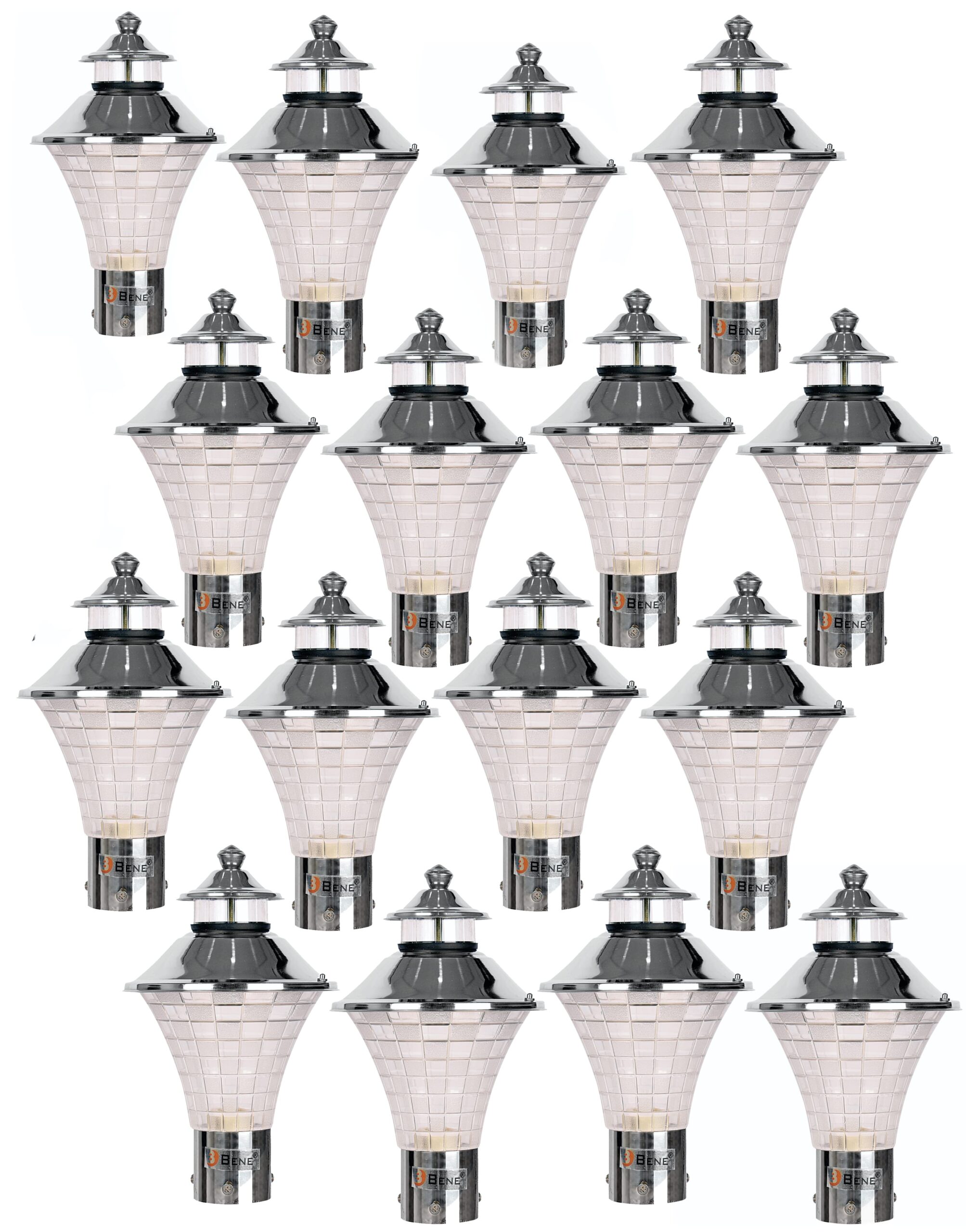 BENE Geruit Outdoor Lamp (Steel, 18 Cms, Pack of 16 Pcs)