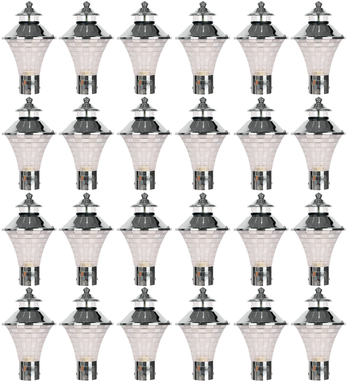 BENE Geruit Outdoor Lamp (Steel, 18 Cms, Pack of 24 Pcs)