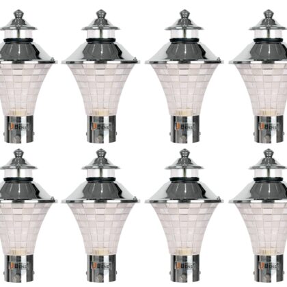 BENE Geruit  Outdoor Lamp (Steel, 18 Cms, Pack of 8 Pcs)
